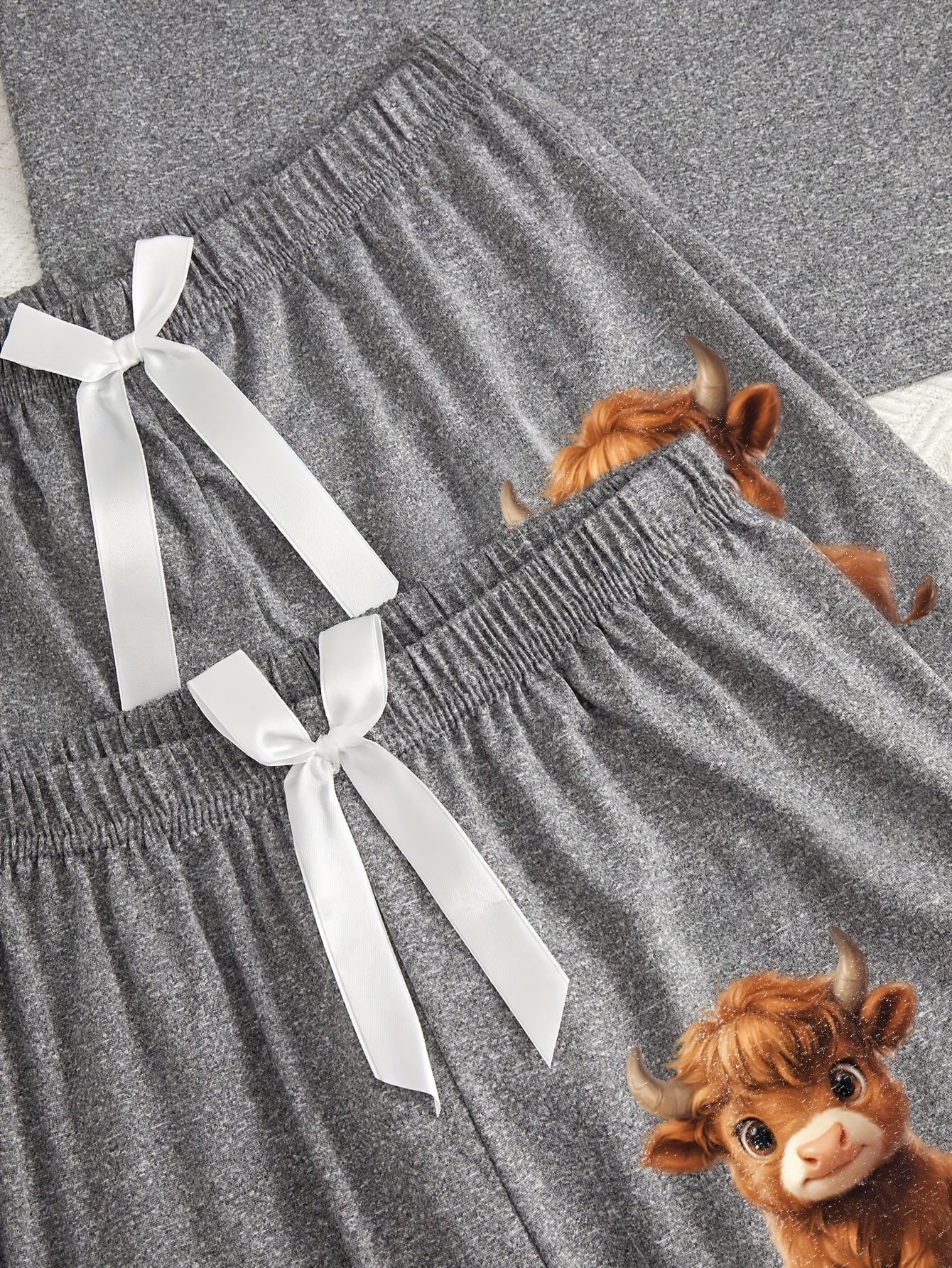Women's Cute Cow Print Pajama Set Three-Piece