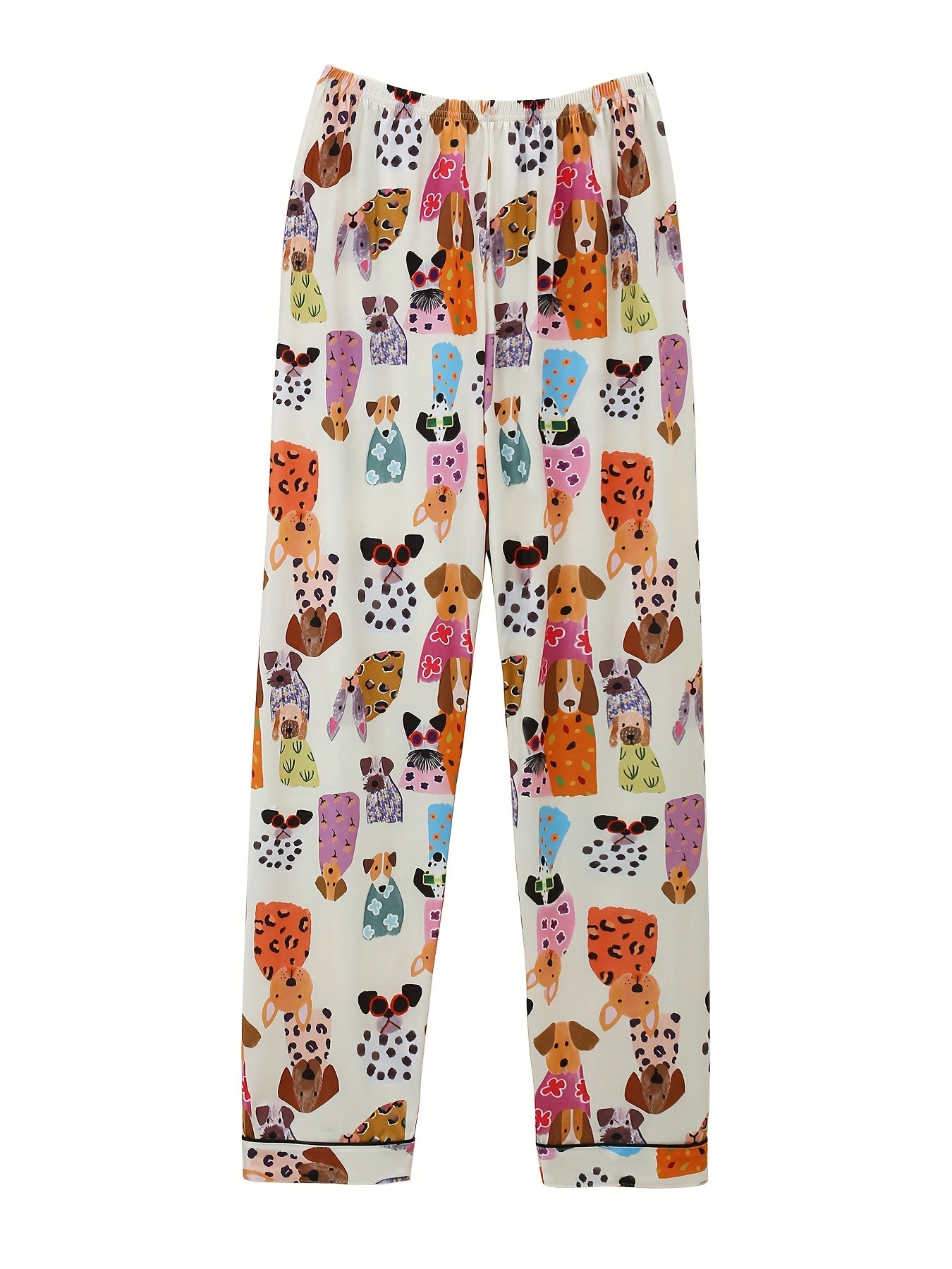 3pcs Women's Pajama Set, Animal Print Button Cardigan, Short-sleeved Stretch Shorts And Long Pants, Loose And Elastic Spring And Autumn Casual Daily Home Wear, Soft Fabric